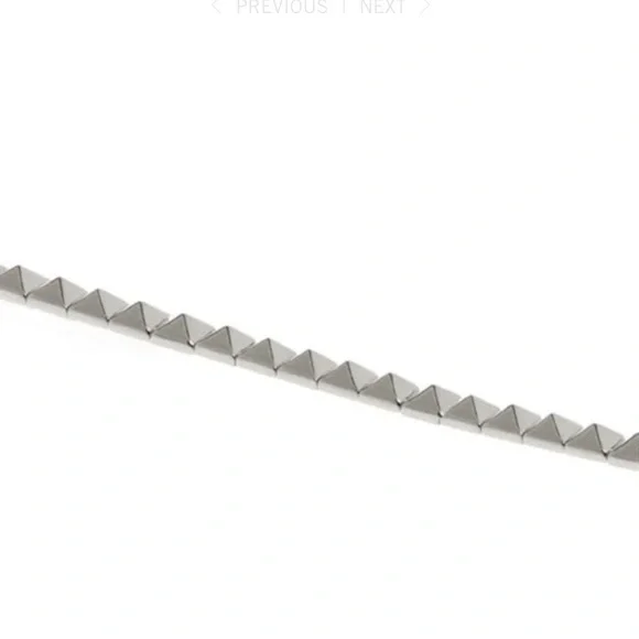 Silver Pyramid Stud Bracelet Noir Jewelry - Picture 2 of 5